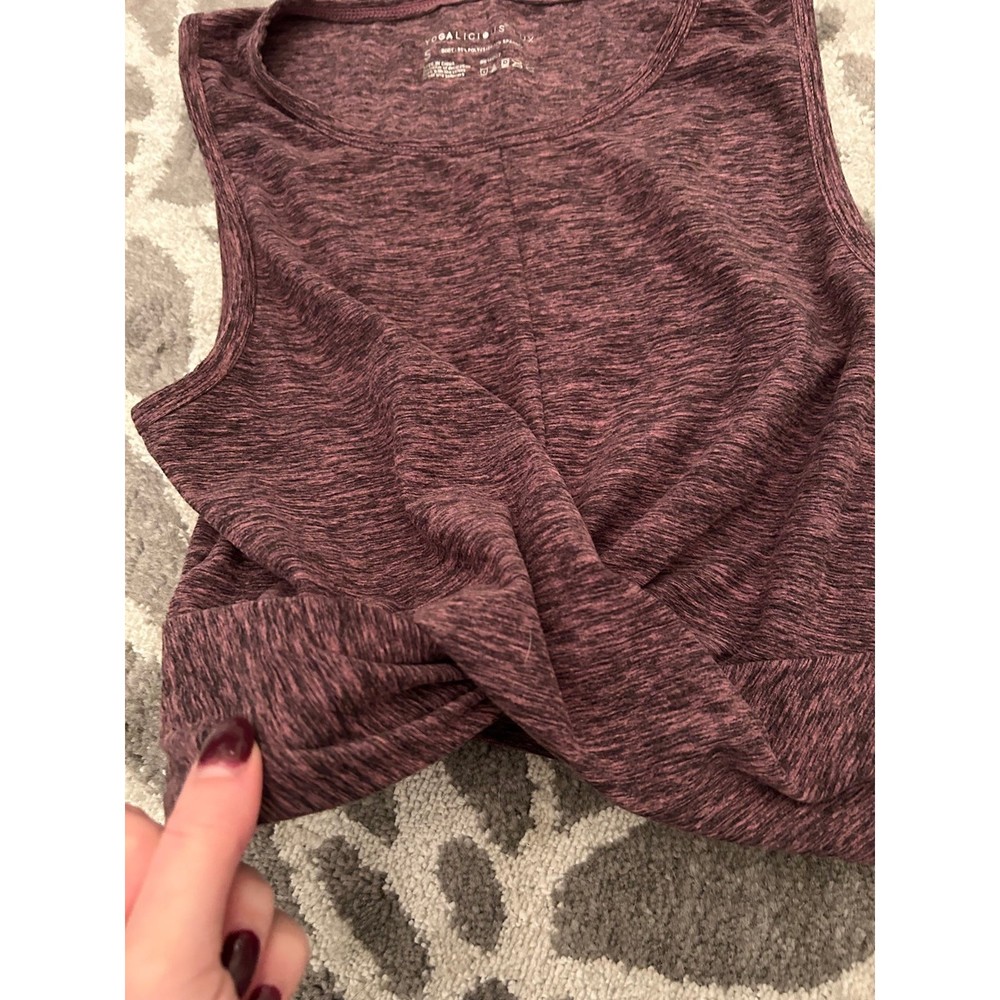 Yogalicious Lux Crisscross Crop Top in Dark Pink - Picture 3 of 5